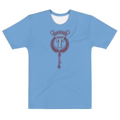 Men's T-shirt Light Blue/Burgundy