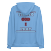 Men's Hoodie Light Blue/Burgundy