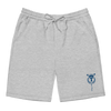 Men's Fleece Shorts Embroidered Blue