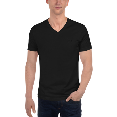 V-Neck T-Shirt Black Logo