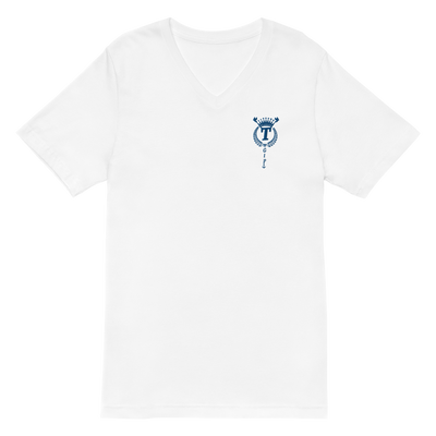 V-Neck T-Shirt Blue Logo