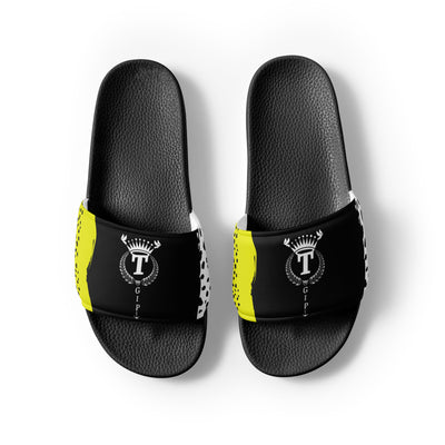 TGIP Black, White and Yellow Women's slides